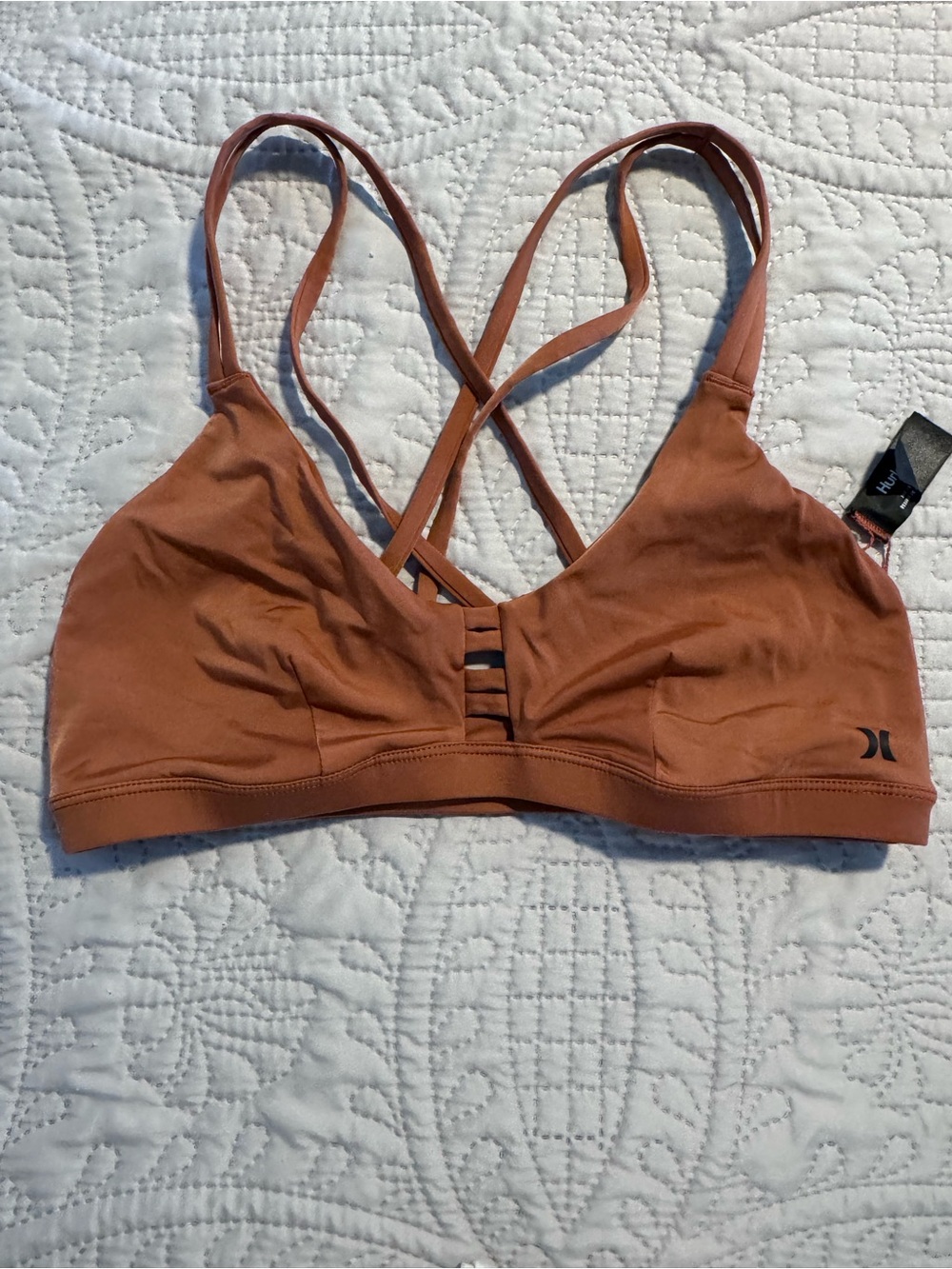 Hurley Rust Strappy Bikini Top